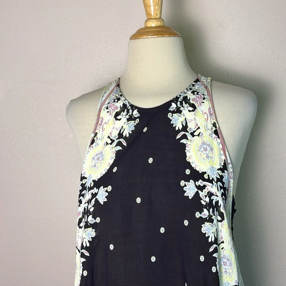 INTIMATELY FREE PEOPLE Size XS Darjeeling Printed Rayon Mini Slip Dress Boho - Picture 5 of 16